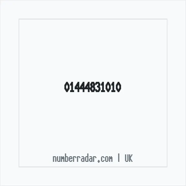Reverse number check for +44 1444 831010 — who called me?