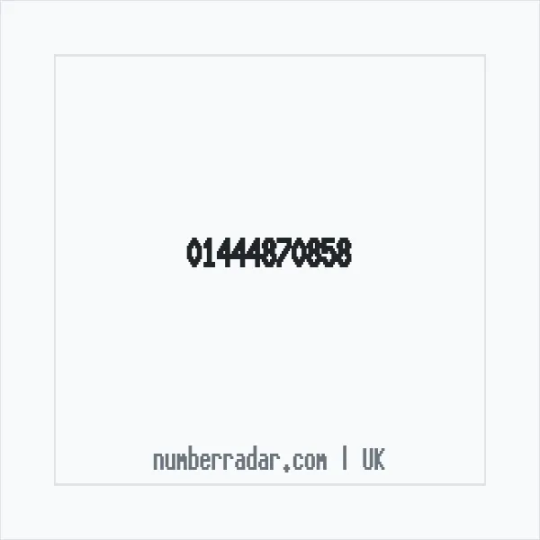 Reverse number check for +44 1444 870858 — who called me?