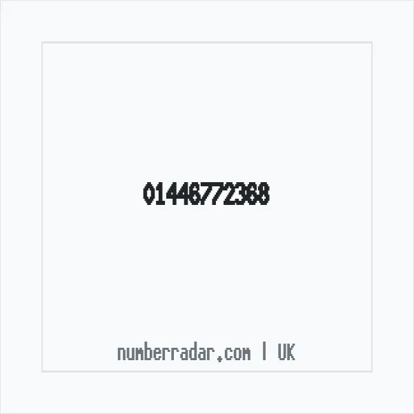Reverse number check for +44 1446 772368 — who called me?