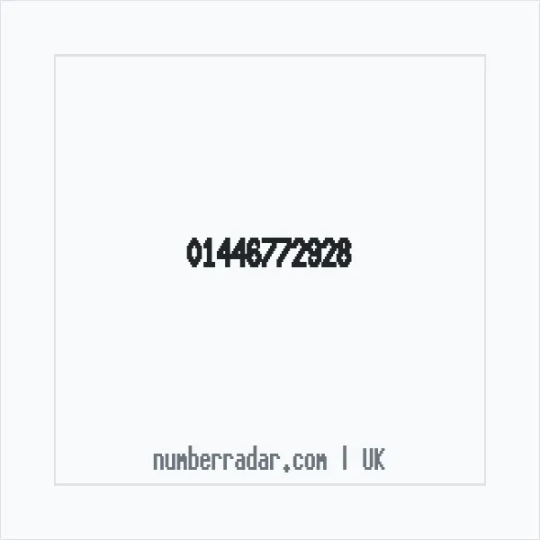 Reverse number check for +44 1446 772928 — who called me?