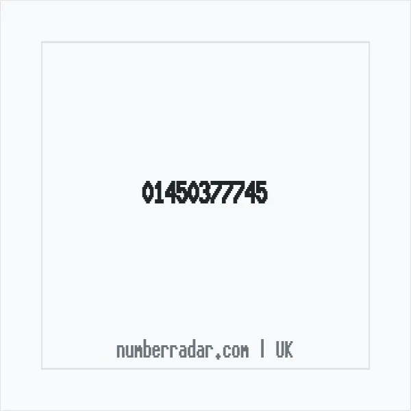 Reverse number check for +44 1450 377745 — who called me?