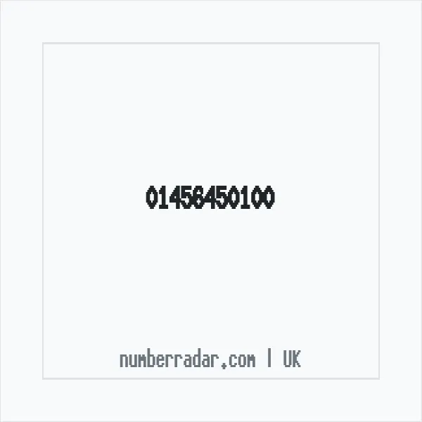 Reverse number check for +44 1456 450100 — who called me?