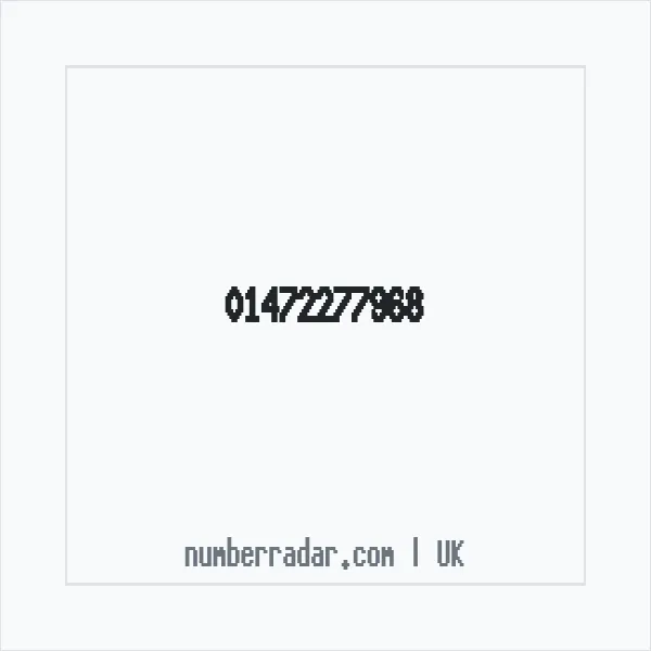Reverse number check for +44 1472 277968 — who called me?