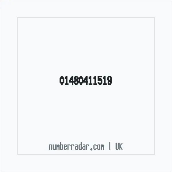 Reverse number check for +44 1480 411519 — who called me?