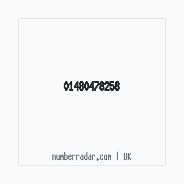 Reverse number check for +44 1480 478258 — who called me?