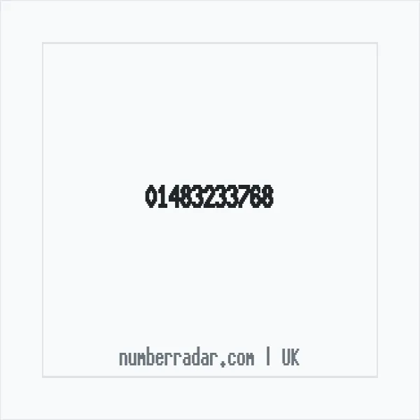 Reverse number check for +44 1483 233768 — who called me?