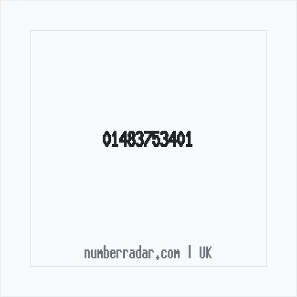 Reverse number check for +44 1483 753401 — who called me?