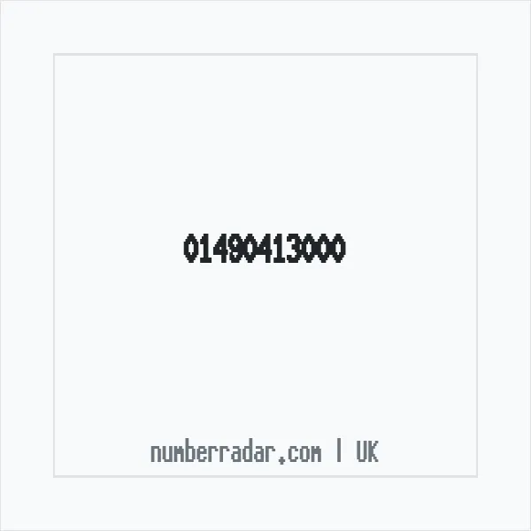 Reverse number check for +44 1490 413000 — who called me?