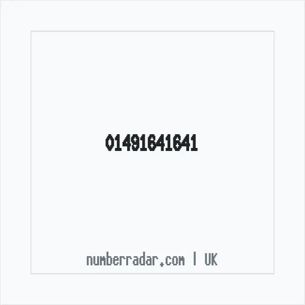 Reverse number check for +44 1491 641641 — who called me?