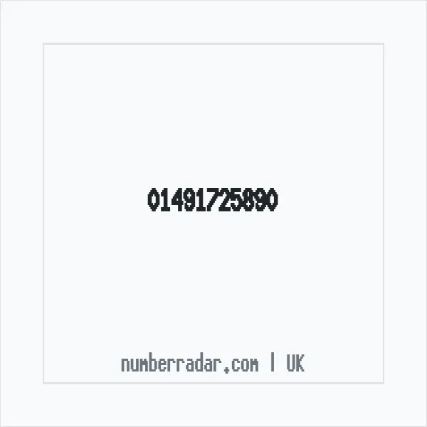 Reverse number check for +44 1491 725890 — who called me?