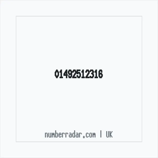 Reverse number check for +44 1492 512316 — who called me?