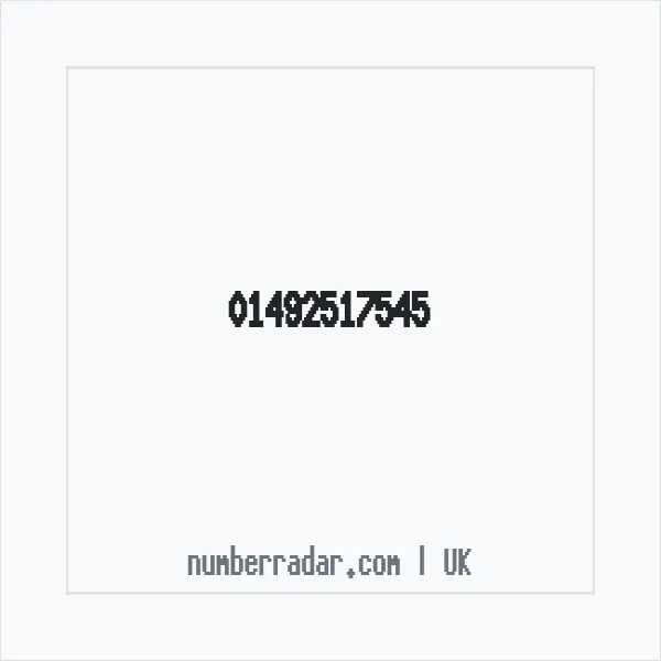 Reverse number check for +44 1492 517545 — who called me?