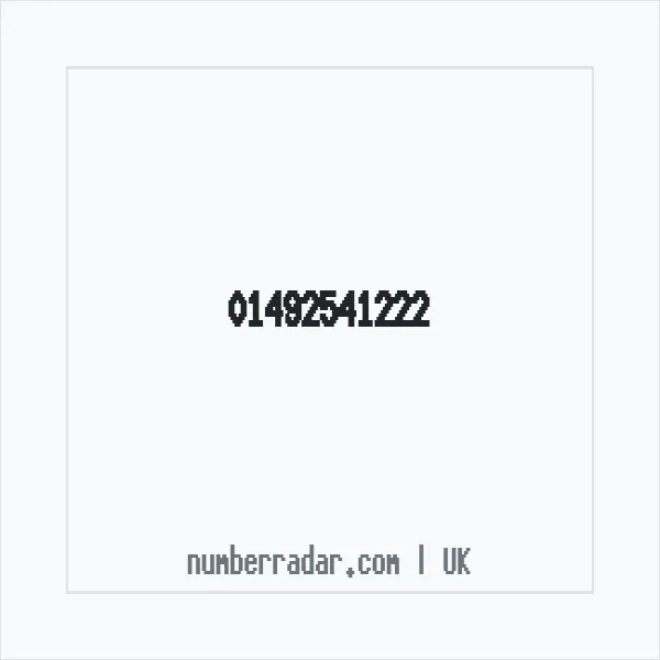 Reverse number check for +44 1492 541222 — who called me?