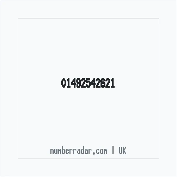 Reverse number check for +44 1492 542621 — who called me?