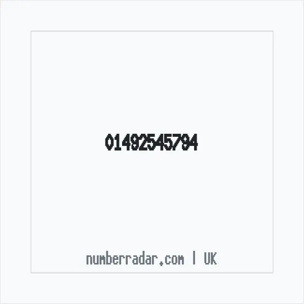 Reverse number check for +44 1492 545794 — who called me?