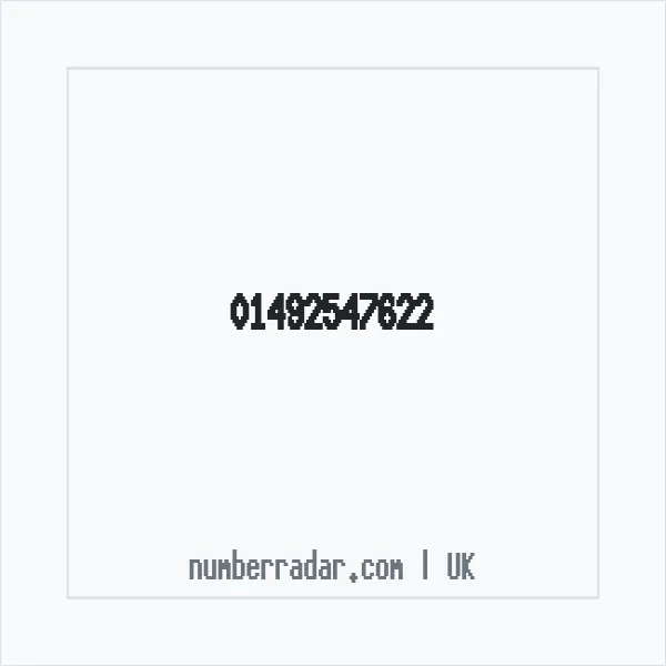 Reverse number check for +44 1492 547622 — who called me?