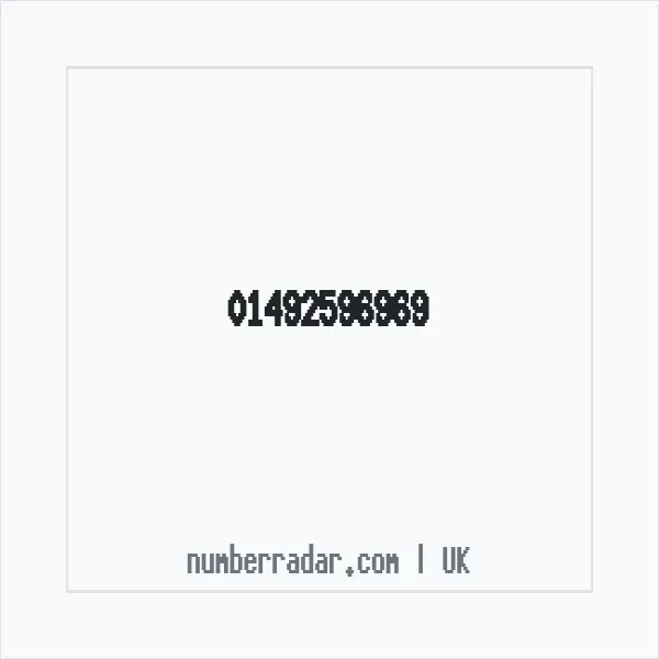 Reverse number check for +44 1492 596969 — who called me?