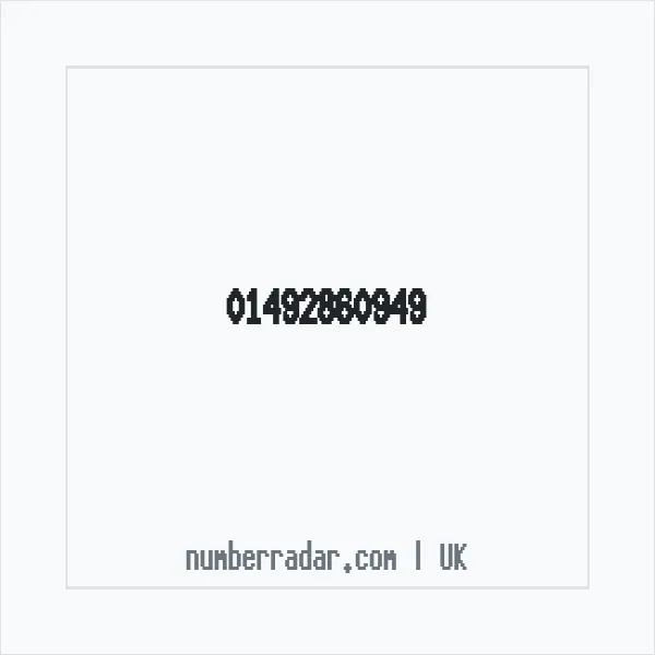 Reverse number check for +44 1492 860949 — who called me?