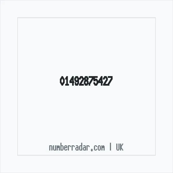 Reverse number check for +44 1492 875427 — who called me?