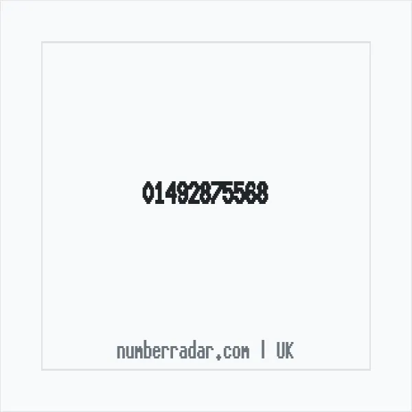 Reverse number check for +44 1492 875568 — who called me?