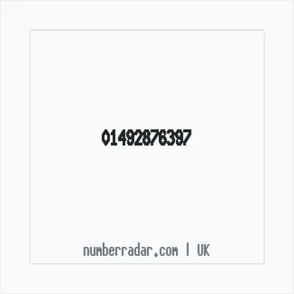 Reverse number check for +44 1492 876397 — who called me?