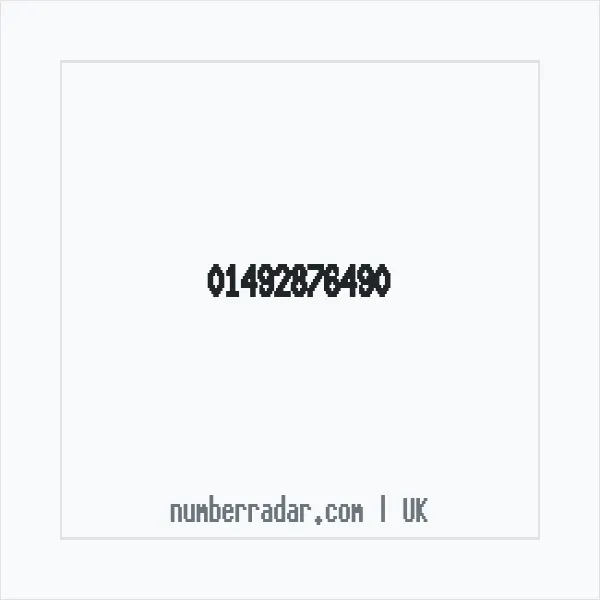 Reverse number check for +44 1492 876490 — who called me?