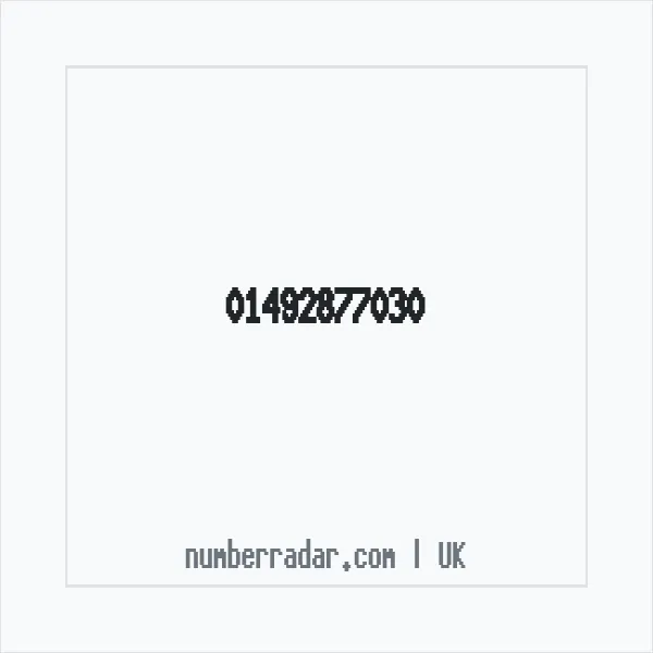 Reverse number check for +44 1492 877030 — who called me?
