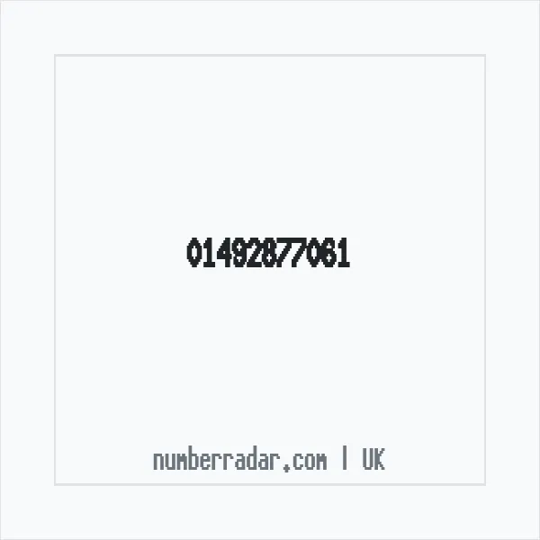 Reverse number check for +44 1492 877061 — who called me?
