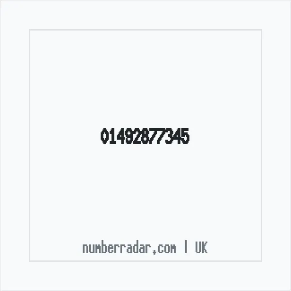 Reverse number check for +44 1492 877345 — who called me?