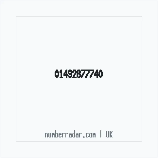 Reverse number check for +44 1492 877740 — who called me?