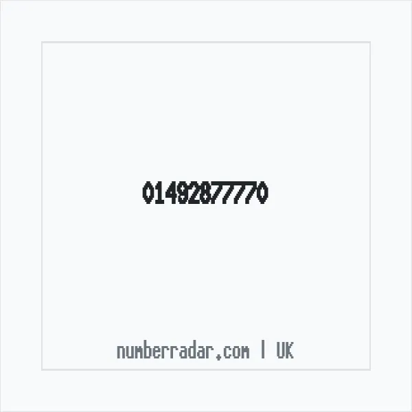 Reverse number check for +44 1492 877770 — who called me?
