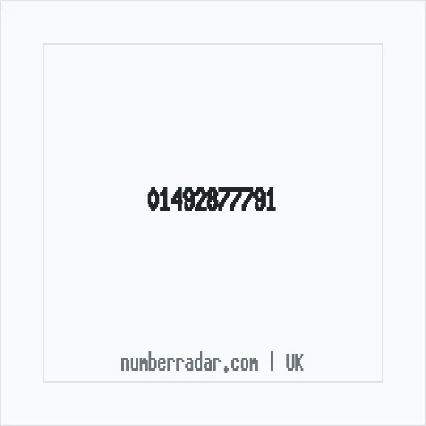Reverse number check for +44 1492 877791 — who called me?