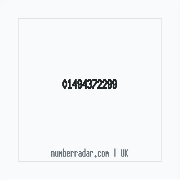 Reverse number check for +44 1494 372299 — who called me?
