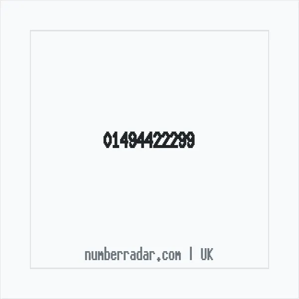 Reverse number check for +44 1494 422299 — who called me?