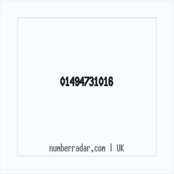 Reverse number check for +44 1494 731016 — who called me?