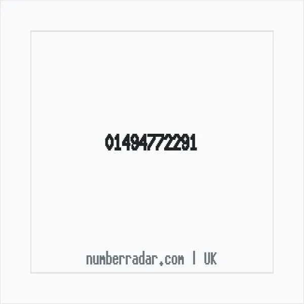 Reverse number check for +44 1494 772291 — who called me?