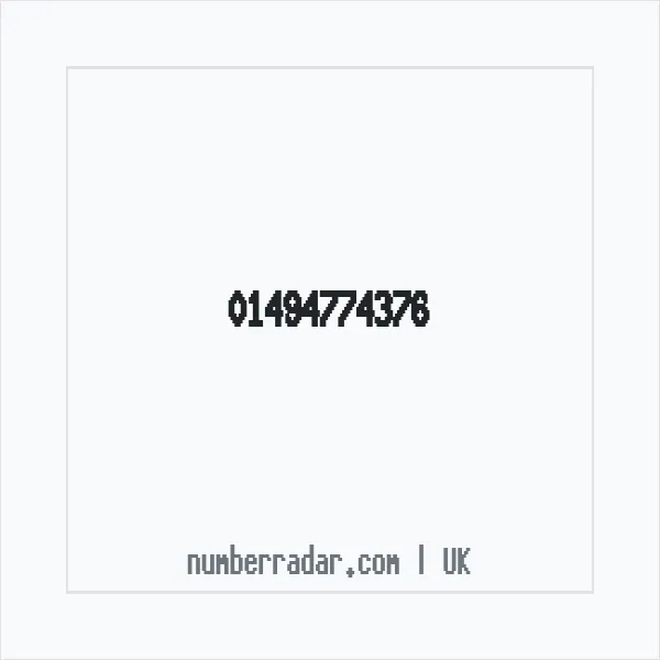 Reverse number check for +44 1494 774376 — who called me?