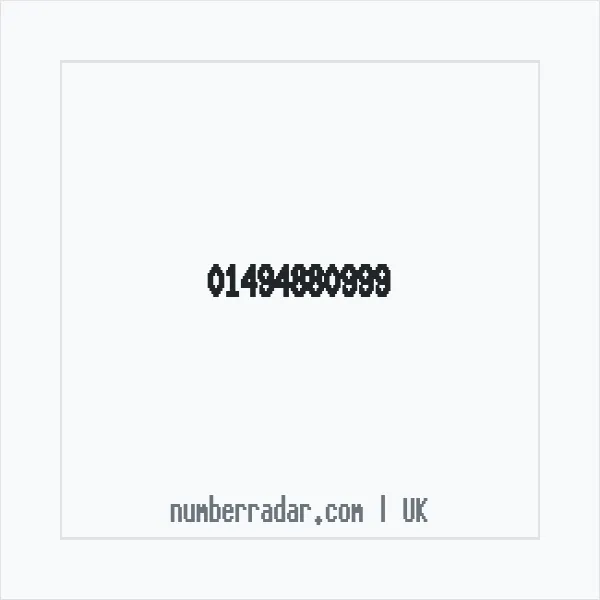 Reverse number check for +44 1494 880999 — who called me?