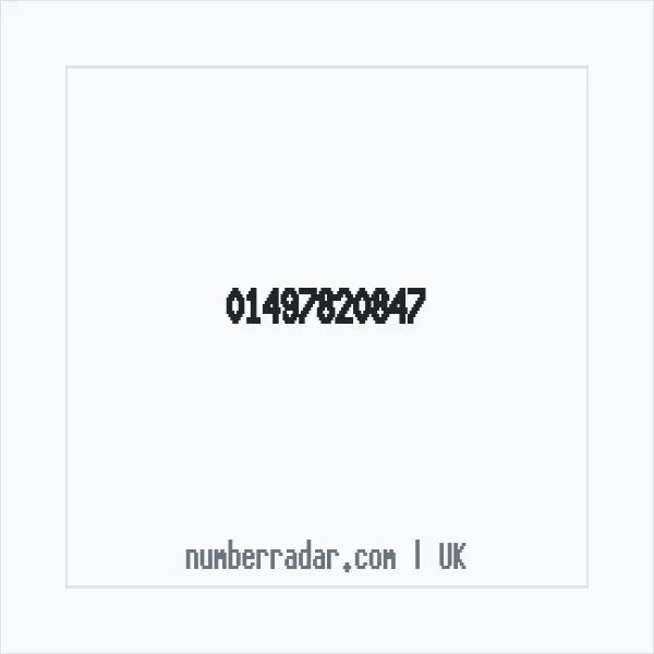 Reverse number check for +44 1497 820847 — who called me?