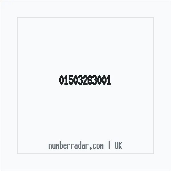 Reverse number check for +44 1503 263001 — who called me?