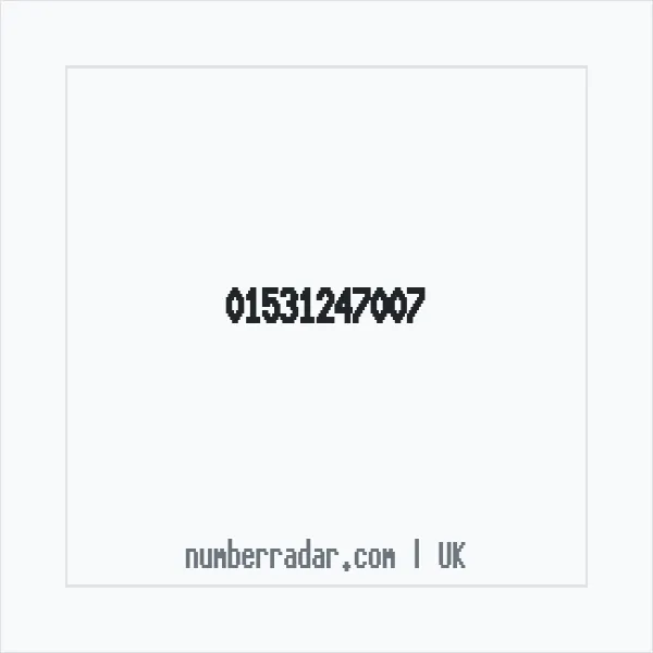 Reverse number check for +44 1531 247007 — who called me?