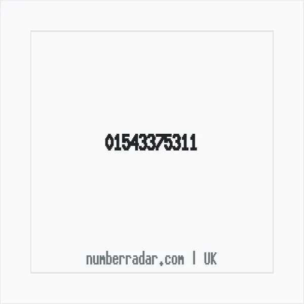Reverse number check for +44 1543 375311 — who called me?