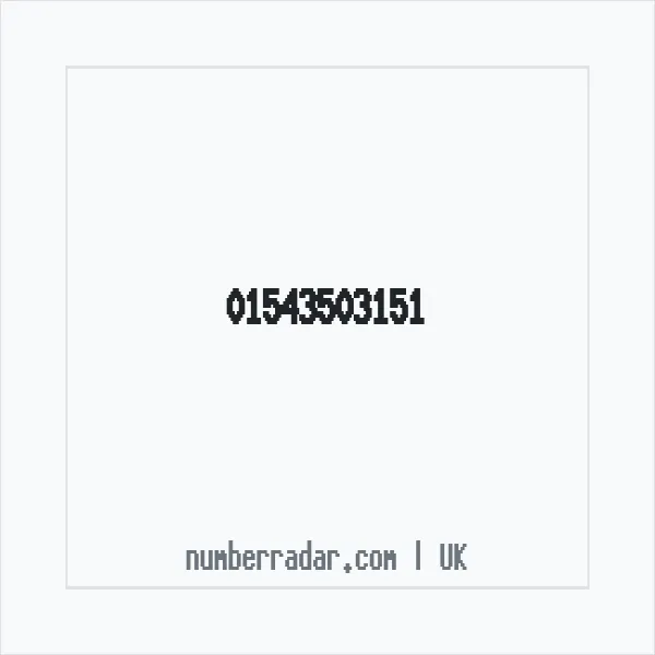 Reverse number check for +44 1543 503151 — who called me?