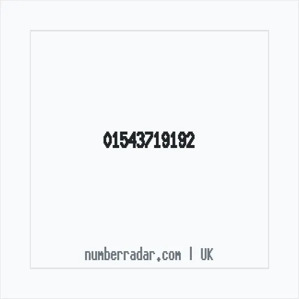 Reverse number check for +44 1543 719192 — who called me?