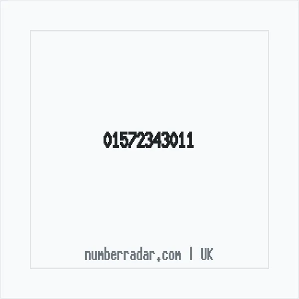 Reverse number check for +44 1572 343011 — who called me?