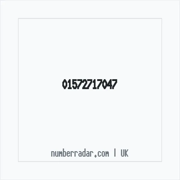 Reverse number check for +44 1572 717047 — who called me?