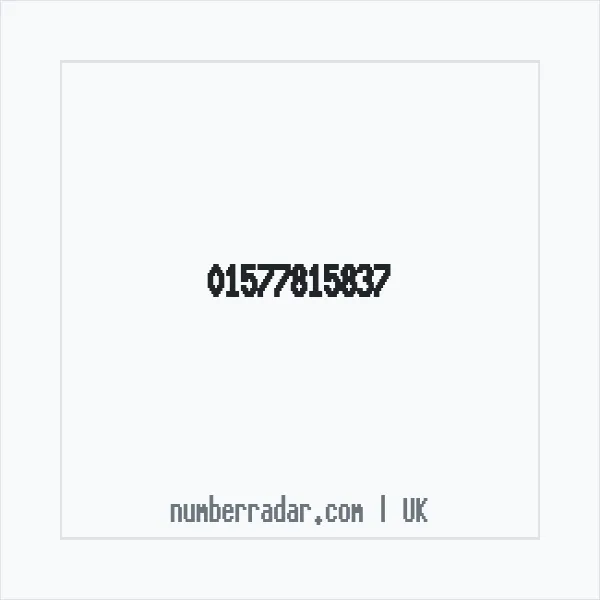 Reverse number check for +44 1577 815837 — who called me?