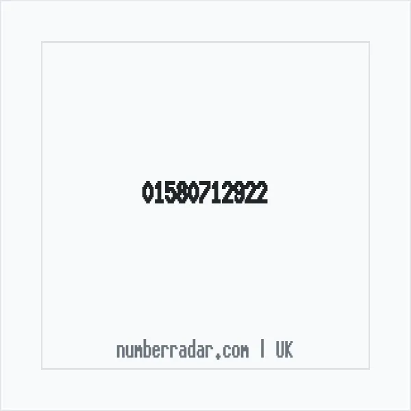 Reverse number check for +44 1580 712922 — who called me?