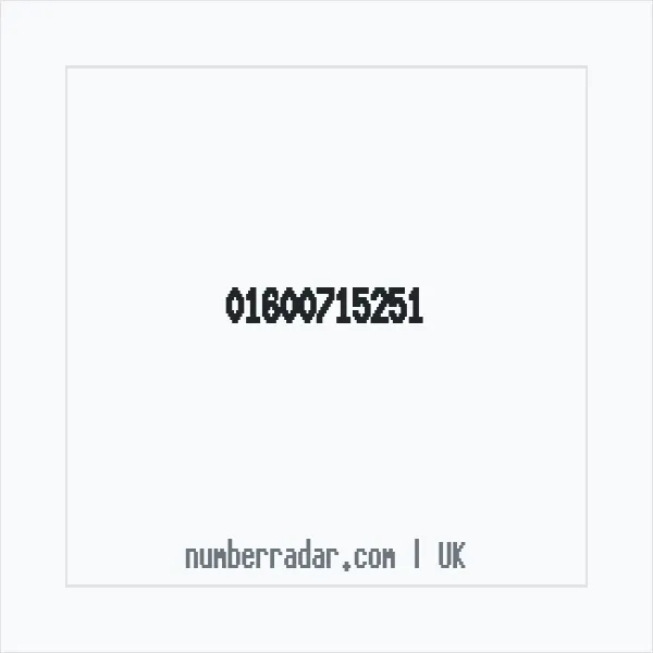 Reverse number check for +44 1600 715251 — who called me?
