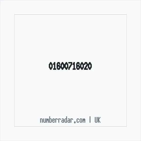 Reverse number check for +44 1600 716020 — who called me?